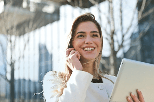 A girl with an excellent oral health condition